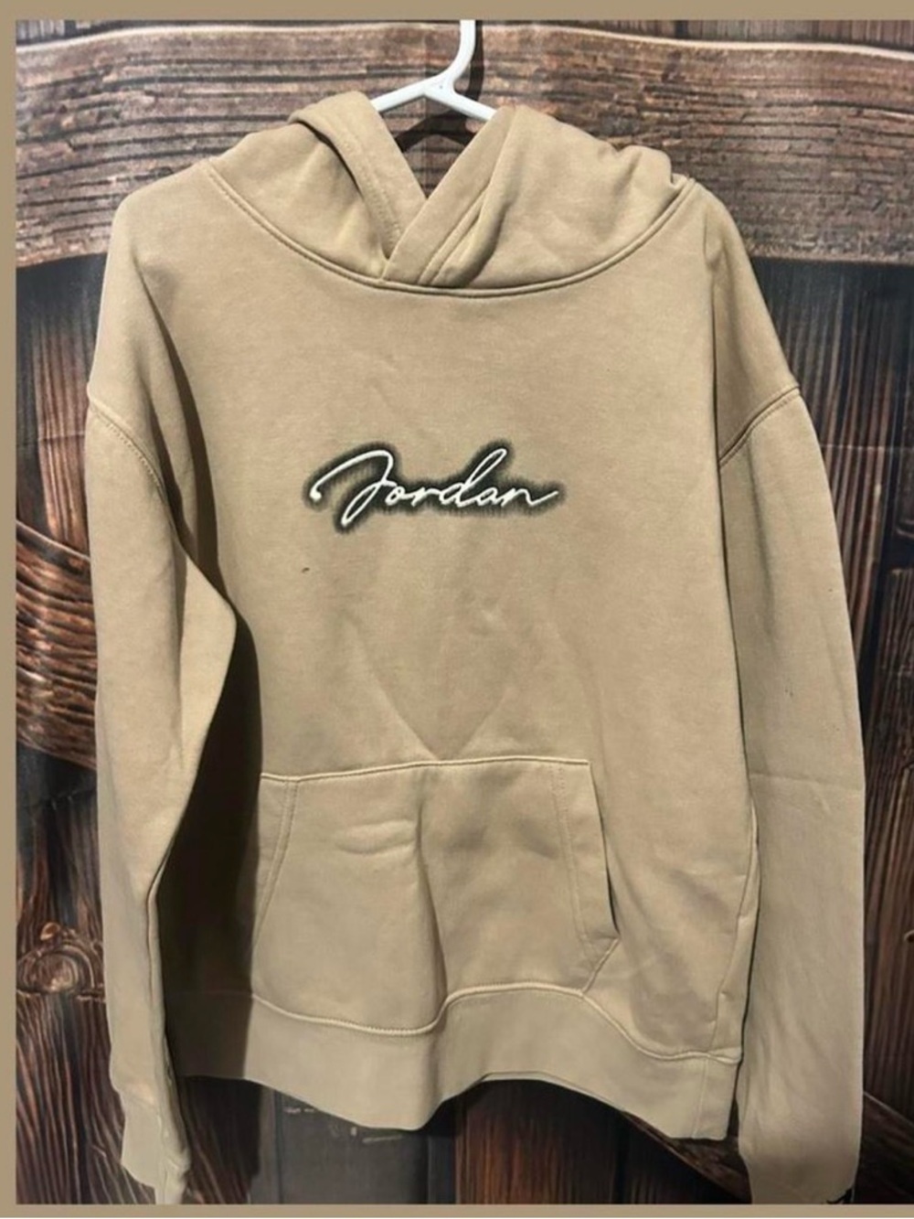 Jordan Script Crewneck Hoodie - Tan